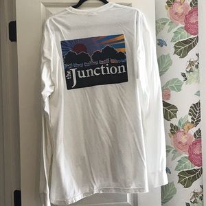 Men’s long sleeve white T-shirt- junction @ MSU